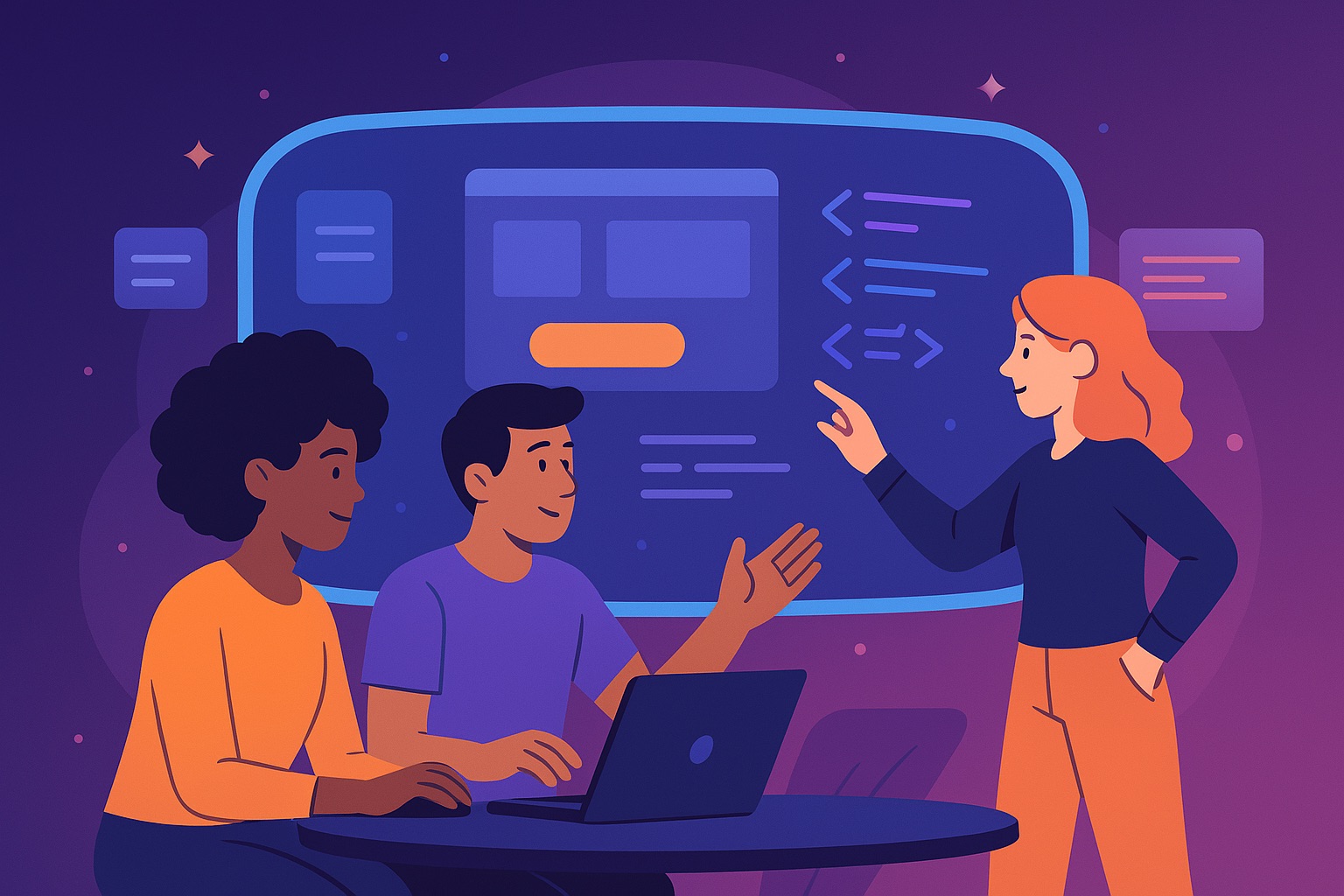 Illustration of a planning meeting